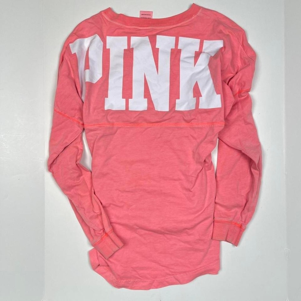 Victoria's Secret‎ PINK Graphic Shirt Top 2010s Rare Dog XS Oversized Preppy
